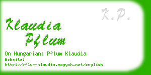 klaudia pflum business card